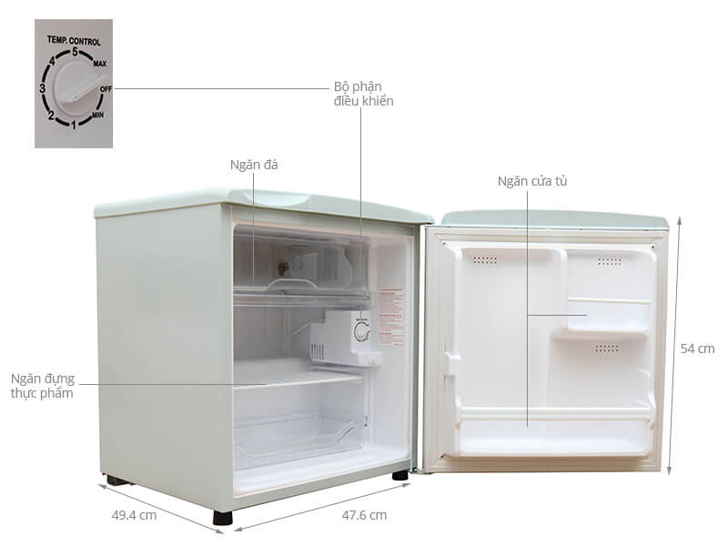 Kích thước tủ lạnh Mini